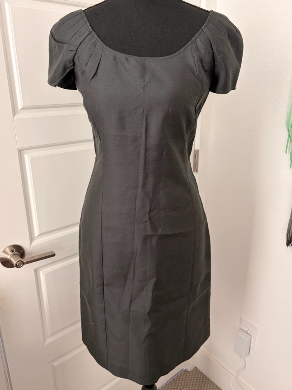 Armani Collezioni Black Scoop Neck Midi Dress